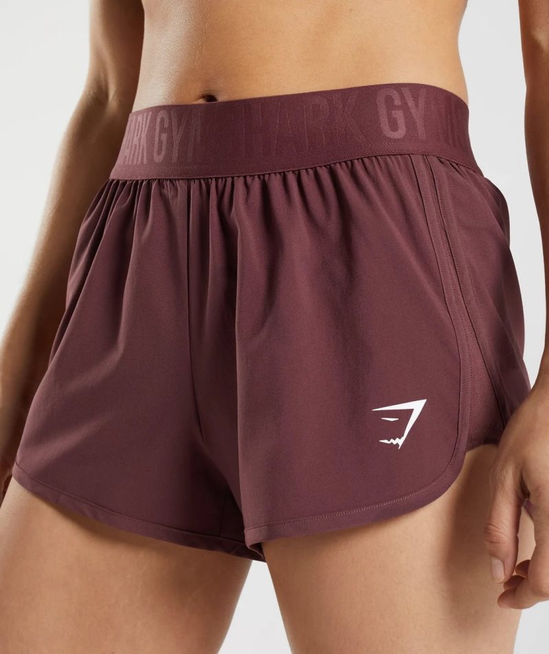 Women's Gymshark Training Loose Fit Shorts Dark Brown | NZ 6ZYXWU